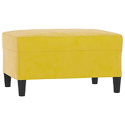 vidaXL Repose-pied Jaune 70x55x41 cm Velours