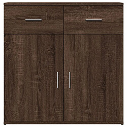 Acheter vidaXL Buffets 2 pcs chêne marron 79x38x80 cm bois d'ingénierie