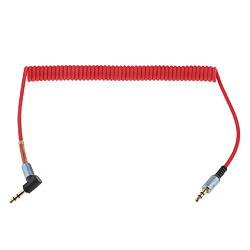 3,5 mm m à m câble de câble en forme de l prise jack audio à angle droit rouge