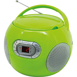 Soundmaster radio portable FM avec lecteur CD AUX sur secteur ou piles vert