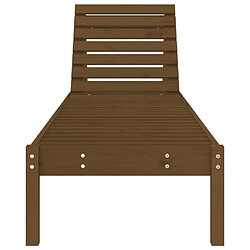 Avis Maison Chic Chaise longue, Transat marron miel 199,5x60x74 cm bois massif de pin