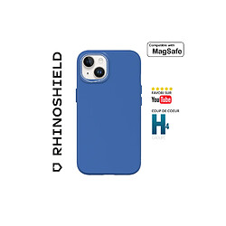 RhinoShield Coque Compatible avec [iPhone 15 Plus] SolidSuit Compatible avec Magsafe - Coque Fine avec Technologie d'absorption des Chocs et Finition Premium Mate - Bleu Cobalt