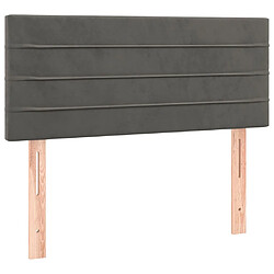 vidaXL Tête de lit Gris foncé 80x5x78/88 cm Velours