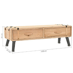 vidaXL Meuble TV 110x33x35 cm Bois de sapin massif pas cher