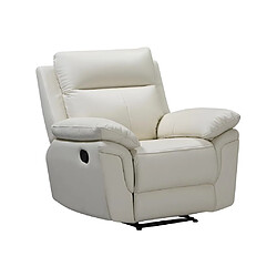 Acheter Vente-Unique Fauteuil relax en cuir de buffle PAKITA - Ivoire