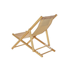 Pegane Lot 4 chaises longue en bois MDF avec coussin - Largeur 57,5 x Hauteur 77 x Profondeur 113 cm