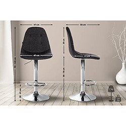 Non Tabouret de bar Elmore tissu C