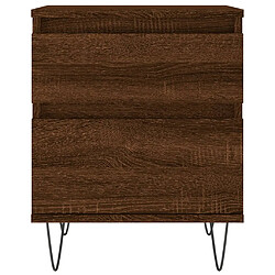 Acheter vidaXL Table de chevet chêne marron 40x35x50 cm bois d’ingénierie