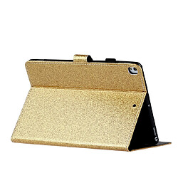 Wewoo Housse Étui Coque Etui à rabat horizontal en cuir avec support et fente pour cartes iPad 10.2 / 10.5 vernis à paillettes or pas cher