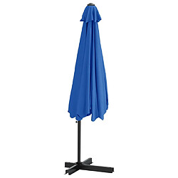 Acheter vidaXL Parasol de jardin avec mât en acier 300 cm Bleu azuré