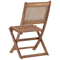 Beliani Chaise de jardin PARAGGI Bois clair pas cher