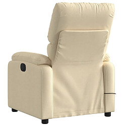 Acheter vidaXL Fauteuil inclinable de massage électrique crème tissu