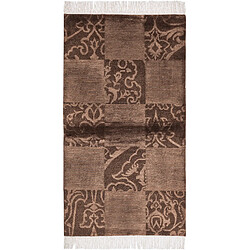 Vidal Tapis de laine 140x81 brun Darya 