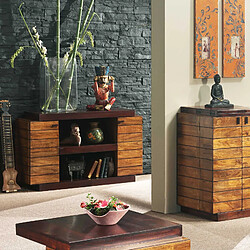 BOIS & CHIFFONS Console bois bicolore | Manguier Herods