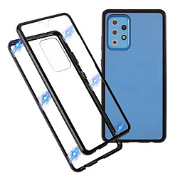 Coque en métal Cadre d'adsorption magnétique noir pour votre Samsung Galaxy A72 4G/5G