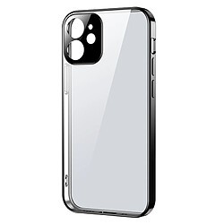 joyroom new beauty series etui cadre metallique transparent ultra fin pour iphone 12 pro noir (jr-bp743)