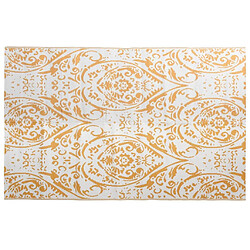 vidaXL Tapis d'extérieur Orange et blanc 190x290 cm PP