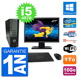 PC Dell T1700 SFF Ecran 27" Intel i5-4570 RAM 16Go Disque 1To Windows 10 Wifi - Occasion