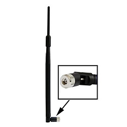 Wewoo Antenne noir pour réseau de routeur avec base d'antenne de sans fil 7dB RP-SMA