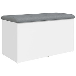 Maison Chic Banc de rangement | Meuble de rangement d'Entrée | Coffres d'Intérieur blanc 82x42x45 cm bois d'ingénierie -MN91562