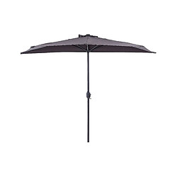 Beliani Parasol de jardin semi-circulaire 270 cm gris GALATI