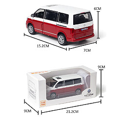 Avis Universal 1: 32 DOVAN T6 alliage voiture modèle jouet moulé sous pression panier entreprise monospace retrait modèle avec son et lumière cadeaux pour les enfants(Rouge)