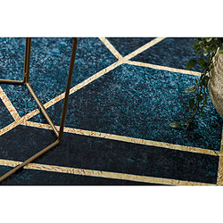 RUGSX Tapis lavable ANDRE 1173 mosaïque, géométrique antidérapant - turquoise or 120x170 cm pas cher