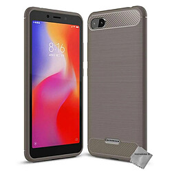 Htdmobiles Coque silicone gel carbone pour Xiaomi Redmi 6A + film ecran - GRIS