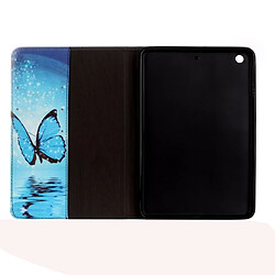 Acheter Wewoo Smart Cover bleu pour iPad mini 1/2/3 peinture papillon motif horizontal étui en cuir flip avec support