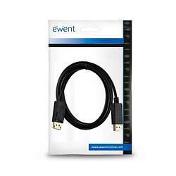 Avis Cable Displayport 1.4 Ewent EC1405 Ethernet 8K 1m Negro