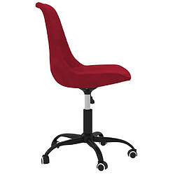 Acheter vidaXL Chaises pivotantes à manger lot de 2 Rouge bordeaux Tissu