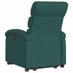 Acheter Maison Chic Fauteuil Relax pour salon, Fauteuil inclinable de massage Vert foncé Tissu -GKD33238