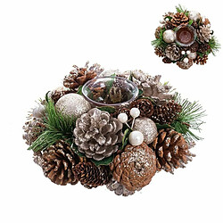 Acheter BigBuy Christmas Bougeoirs de Noël Doré Naturel Plastique Foam 19 x 19 x 9 cm