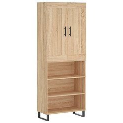 vidaXL Buffet haut Chêne sonoma 69,5x34x180 cm Bois d'ingénierie