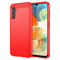 Htdmobiles Coque pour Samsung Galaxy A14 5G - housse etui silicone gel carbone + film ecran - ROUGE