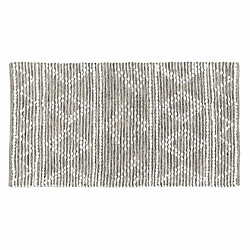 BigBuy Home Tapis Blanc Gris 60 % Coton 40 % Polyester 80 x 150 cm