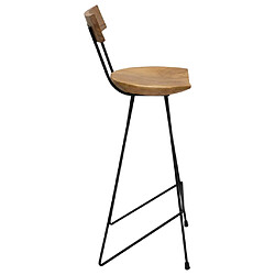 Avis vidaXL Tabourets de bar lot de 2 bois de teck massif