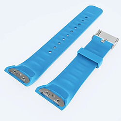 Wewoo Bracelet de montre en cuir couleur unie pour Galaxy Gear Fit2 R360 (bleu ciel)