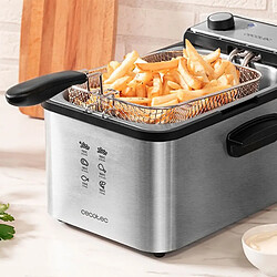 Totalcadeau Friteuse électrique professionelle avec protection contre la surchauffe 3 L 2400W Acier inoxydable pas cher