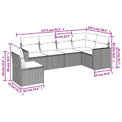 Avis Maison Chic Salon de jardin 6 pcs avec coussins | Ensemble de Table et chaises | Mobilier d'Extérieur noir résine tressée -GKD31251