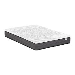 Vente-Unique Ensemble 140 x 190 cm matelas ressorts ensachés ép.20cm + surmatelas mémoire de forme 7 zones ép.5cm - AMBRACIE de YSMÉE