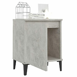 Acheter Maison Chic Lot de 2 Tables de chevet en métal Tables de Nuit Gris béton 40x30x50 cm