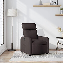 vidaXL Fauteuil inclinable Marron foncé Tissu