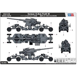 Acheter Hobby Boss Maquette Canon German 12.8cm Flak 40