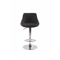 Decoshop26 Lot de 2 tabourets de bar siège pivotant sur 360° en tissu gris foncé et métal chromé 10_0004272