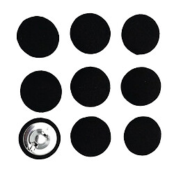 Avis 10pcs boutons de tissu de coton couverts accessoires de couture pour vêtement noir