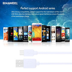 Wewoo Câble blanc pour Galaxy, Huawei, Xiaomi, LG, HTC et autres Smart Phones 1 m Haute Vitesse 35 Cœurs Micro USB vers USB de Recharge de Données, pas cher