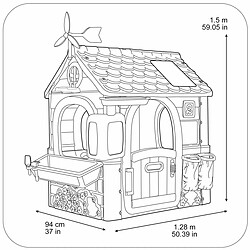 Maison de jeux pour enfants Famosa Eco House 150 x 120 x 94 cm pas cher