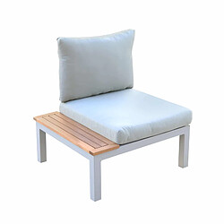 Fauteuil de Jardin Chillvert Bérgamo Aluminium 78,2x76,6x73 cm Gris avec Table et Coussins