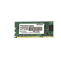 Patriot Memory 8Go RAM PATRIOT PSD38G16002 PC3-12800U DIMM DDR3 1600Mhz 240-Pin 1.5v CL11 - Occasion